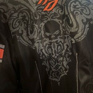 Harley-Davidson Black and Orange Skull Jacket